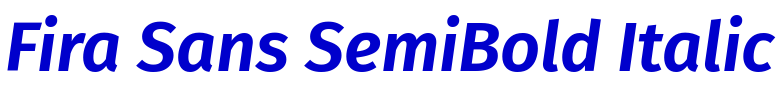 Fira Sans SemiBold Italic フォント